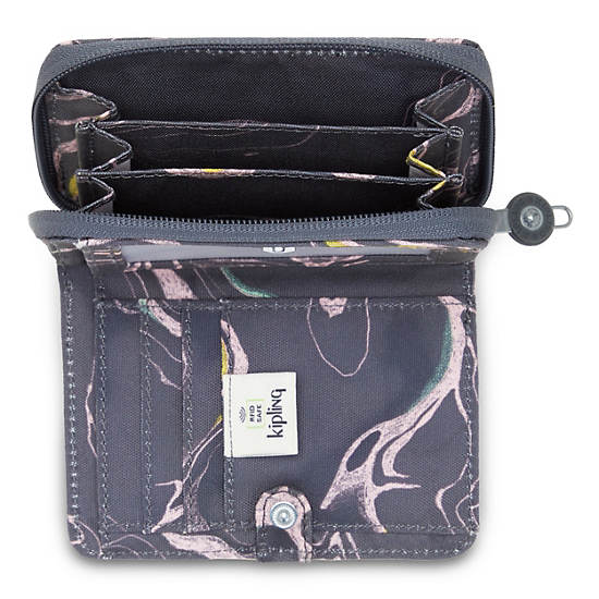 Carteras Kipling Money Love Printed Small Wallet Grises | MX 2210BE